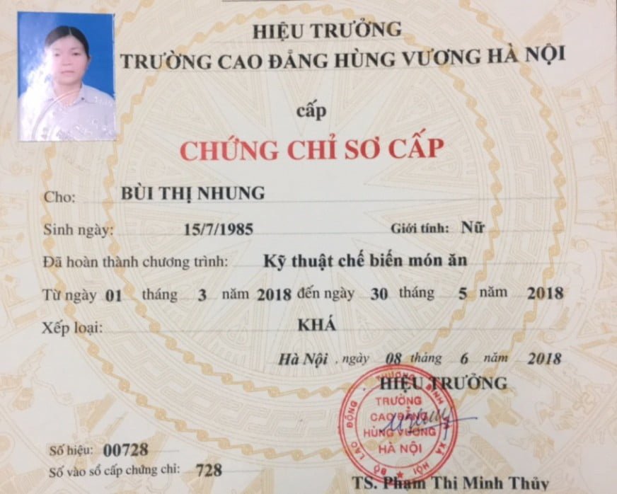 Làm bằng cao đẳng mầm non không cọc có hồ sơ gốc